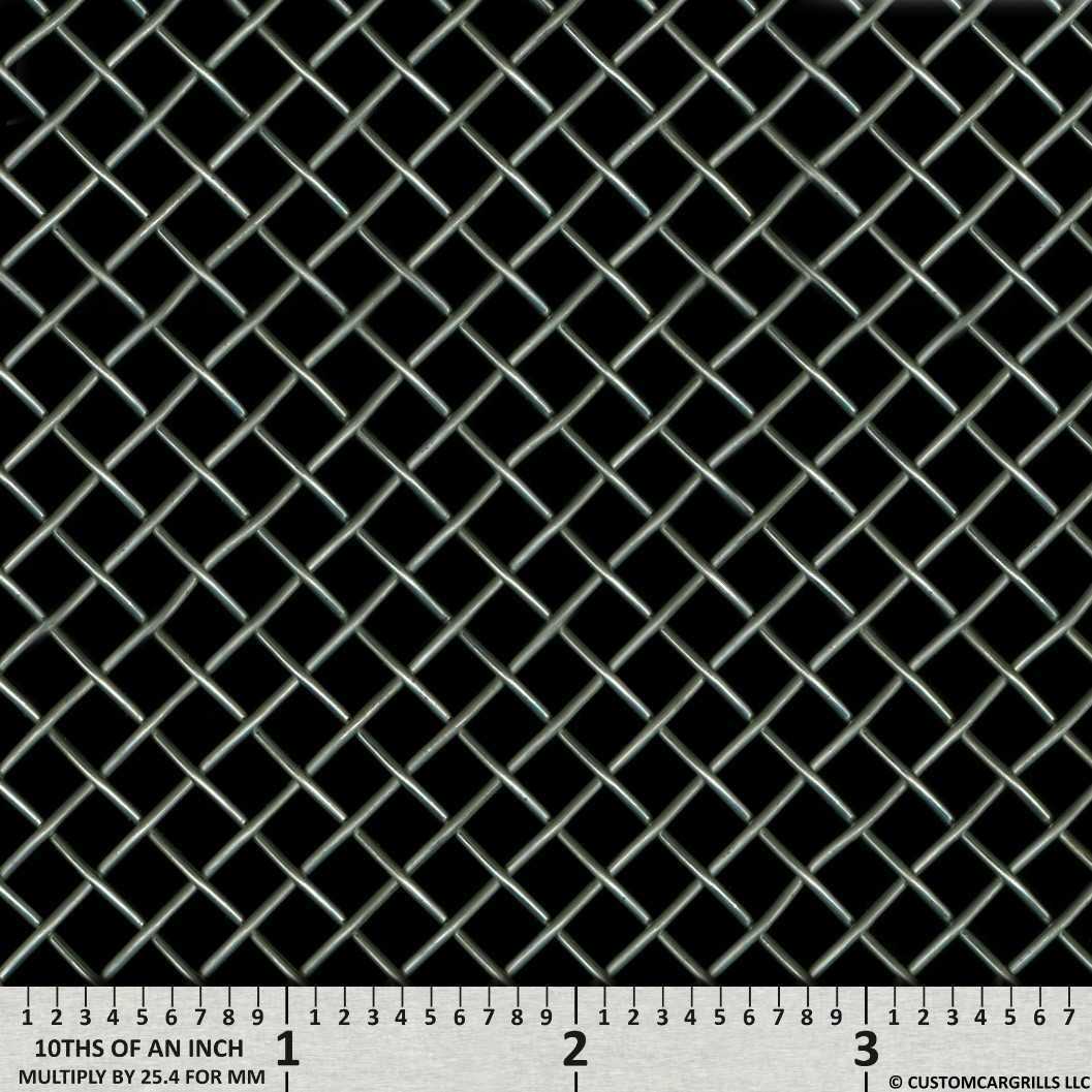 6in. x 36in. 0.25 Diamond Woven Grill Mesh Sheets - Silver