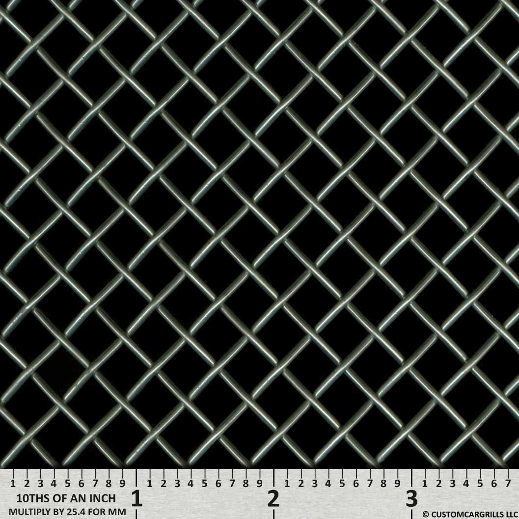 12in. x 48in. 3-Mesh Diamond Woven Grill Sheets - Silver